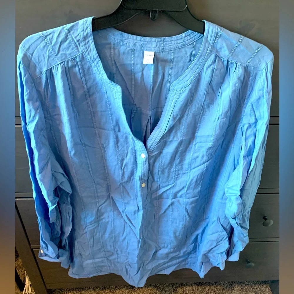 Lightweight spring Blue chambray tunic - Picture 1 of 2